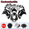 Kawasaki ZX-6R / 636 2007-2008 Gloss Black Lettered Fairing Kit
