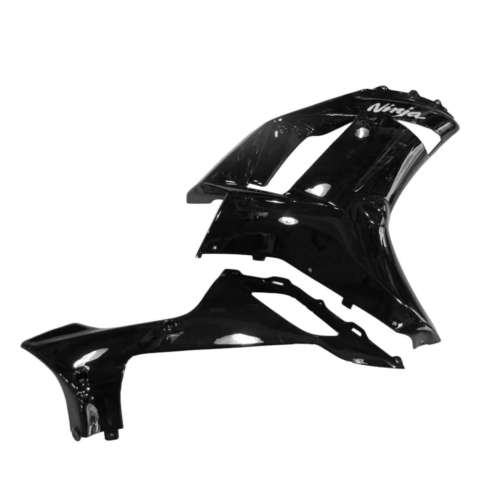 Kawasaki ZX-6R / 636 2007-2008 Gloss Black Lettered tail section fairing side view