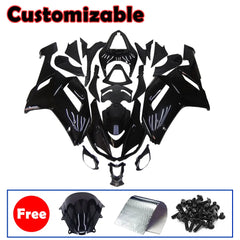 Kawasaki ZX-6R / 636 2007-2008 Gloss Black Pinstripe Fairing Kit