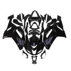 Kawasaki ZX-6R / 636 2007-2008 Gloss Black Pinstripe full fairing kit set view