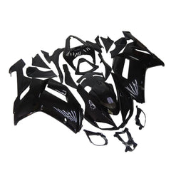 Kawasaki ZX-6R / 636 2007-2008 Gloss Black Pinstripe fairing kit left side view