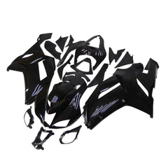 Kawasaki ZX-6R / 636 2007-2008 Gloss Black Pinstripe fairing kit front view