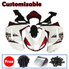 Kawasaki ZX-6R / 636 2007-2008 Red, White, and Black B Fairing Kit