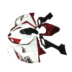 Kawasaki ZX-6R / 636 2007-2008 Red, White, and Black B full fairing kit set view