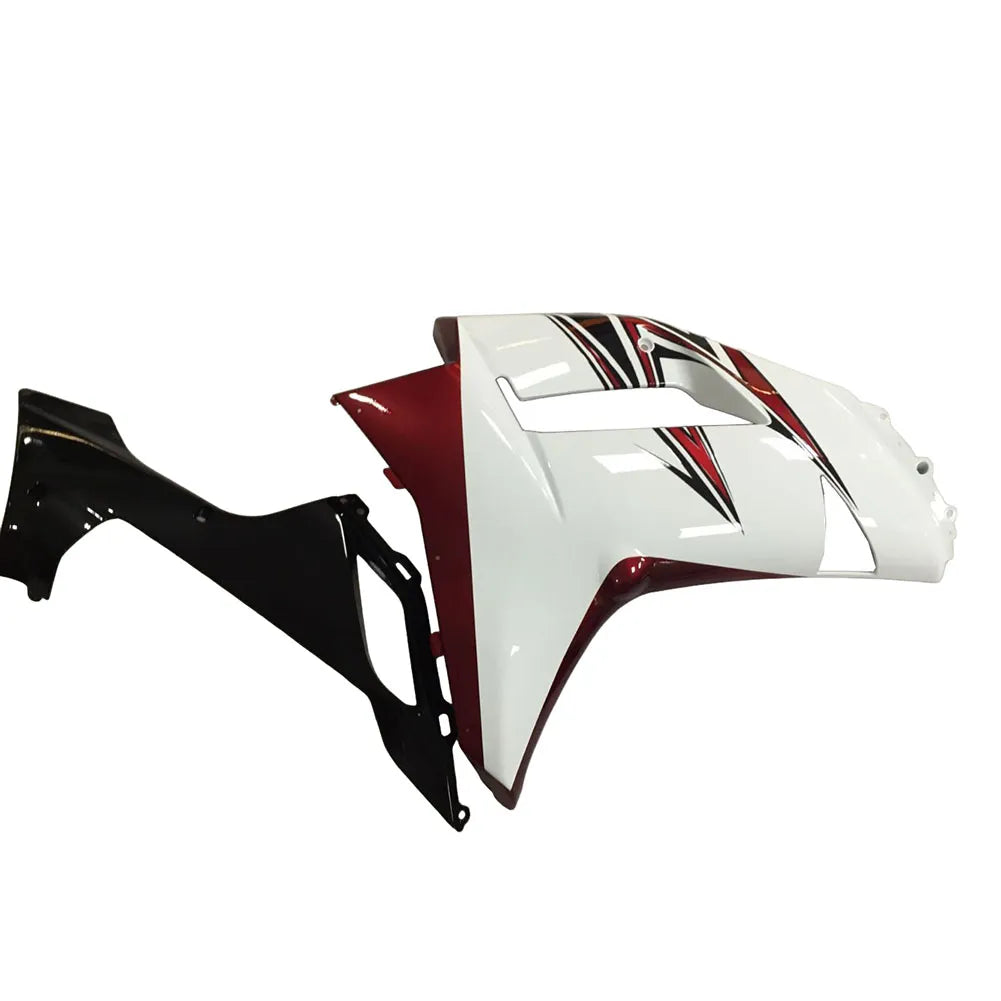 Kawasaki ZX-6R / 636 2007-2008 Red, White, and Black B fairing kit left side view