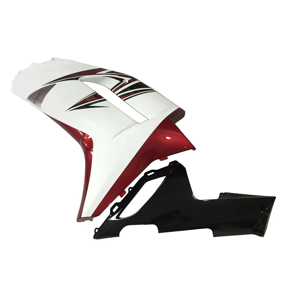 Kawasaki ZX-6R / 636 2007-2008 Red, White, and Black B tail section fairing rear view