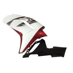 Kawasaki ZX-6R / 636 2007-2008 Red, White, and Black B tail section fairing rear view