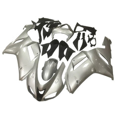 Kawasaki ZX-6R / 636 2007-2008 Grey and Silver full fairing kit set view