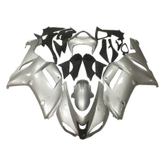 Kawasaki ZX-6R / 636 2007-2008 Grey and Silver fairing kit front view