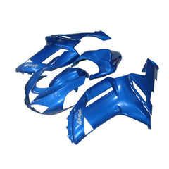 Kawasaki ZX-6R / 636 2007-2008 Blue fairing kit left side view
