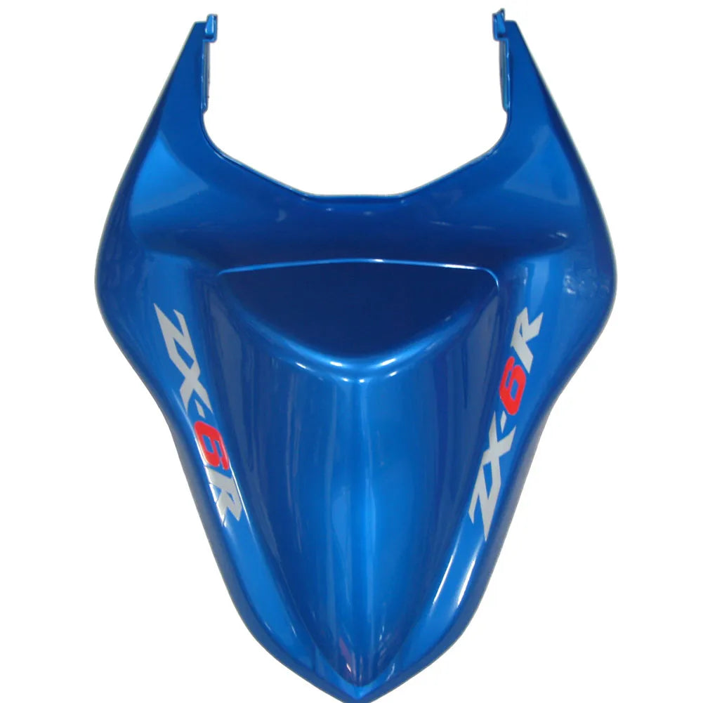 Kawasaki ZX-6R / 636 2007-2008 Blue tail section fairing detail view 3