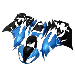 Kawasaki ZX-6R / 636 2009-2012 Blue and Black with Pinstripes fairing kit front view