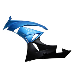 Kawasaki ZX-6R / 636 2009-2012 Blue and Black with Pinstripes tail section fairing side view