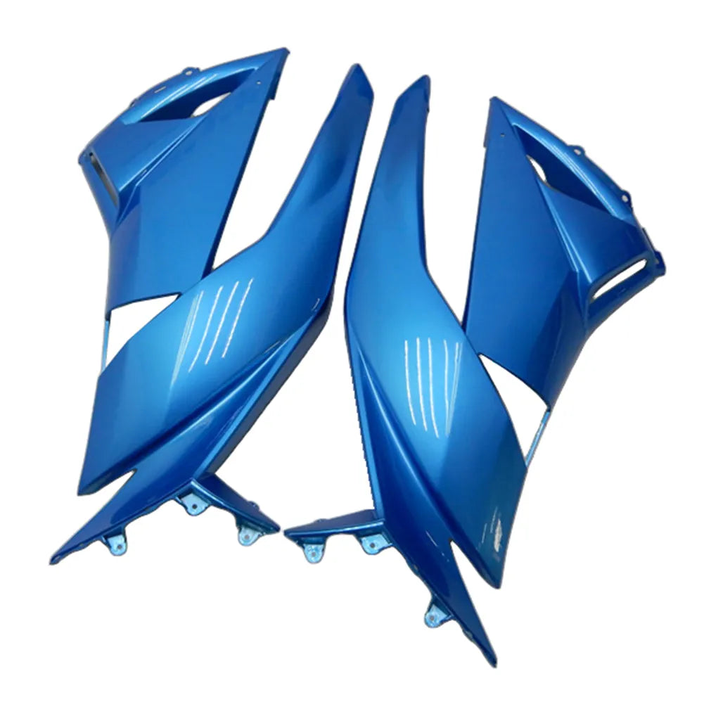 Kawasaki ZX-6R / 636 2009-2012 Blue and Black with Pinstripes tail section fairing detail view 1