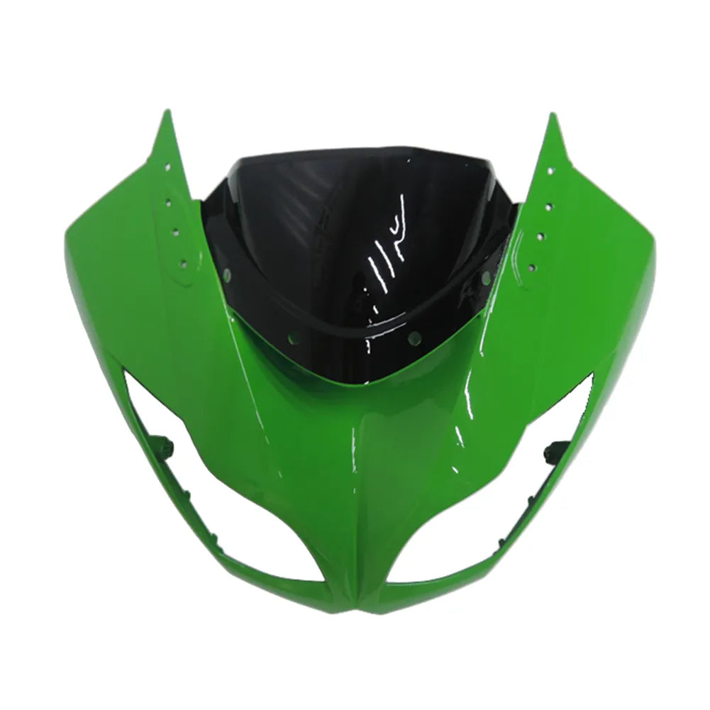Kawasaki ZX-6R / 636 2009-2012 Green and Black with Pinstripes tail section fairing detail view 2