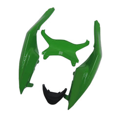 Kawasaki ZX-6R / 636 2009-2012 Green and Black with Pinstripes tail section fairing detail view 1