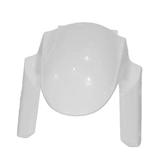 Kawasaki ZX-6R / 636 2009-2012 Matte Black, White, and Black tail section fairing detail view 3