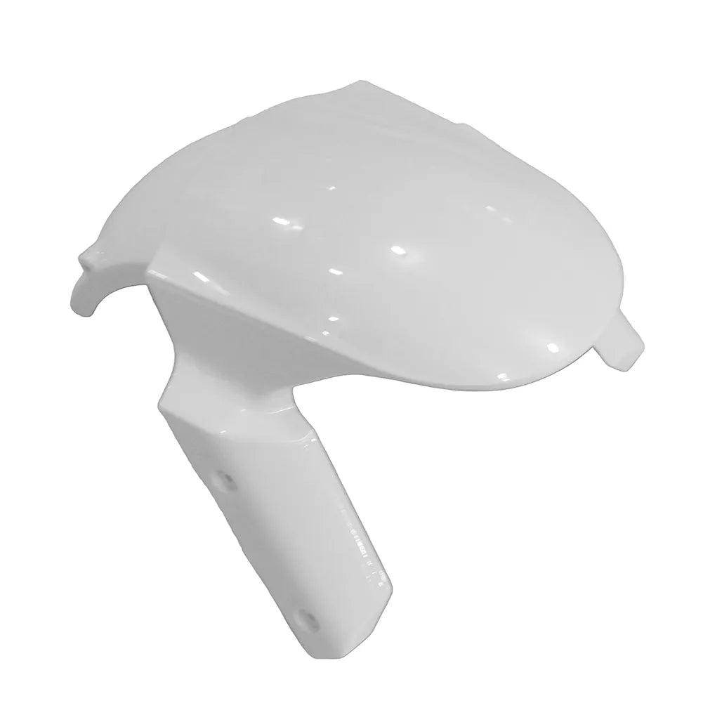 Kawasaki ZX-6R / 636 2009-2012 Matte Black, White, and Black tail section fairing detail view 4