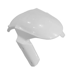 Kawasaki ZX-6R / 636 2009-2012 Matte Black, White, and Black tail section fairing detail view 4
