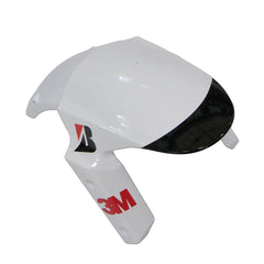 Kawasaki ZX-6R / 636 2009-2012 Black, White, and Red Monster Edition tail section fairing detail view 3