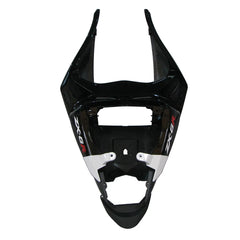 Kawasaki ZX-6R / 636 2009-2012 Black, White, and Red Monster Edition tail section fairing detail view 4