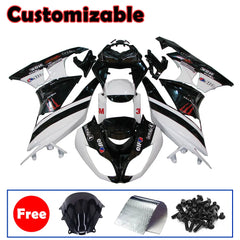 Kawasaki ZX-6R / 636 2009-2012 Black, White, and Red Monster Edition Fairing Kit