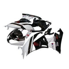 Kawasaki ZX-6R / 636 2009-2012 Black, White, and Red Monster Edition fairing kit front view