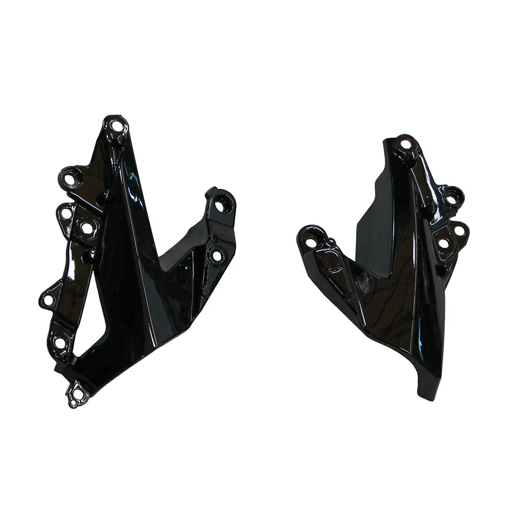 Kawasaki ZX-6R / 636 2009-2012 Black, White, and Red Monster Edition tail section fairing detail view 1
