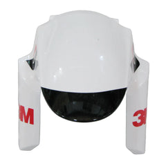 Kawasaki ZX-6R / 636 2009-2012 Black, White, and Red Monster Edition tail section fairing detail view 2
