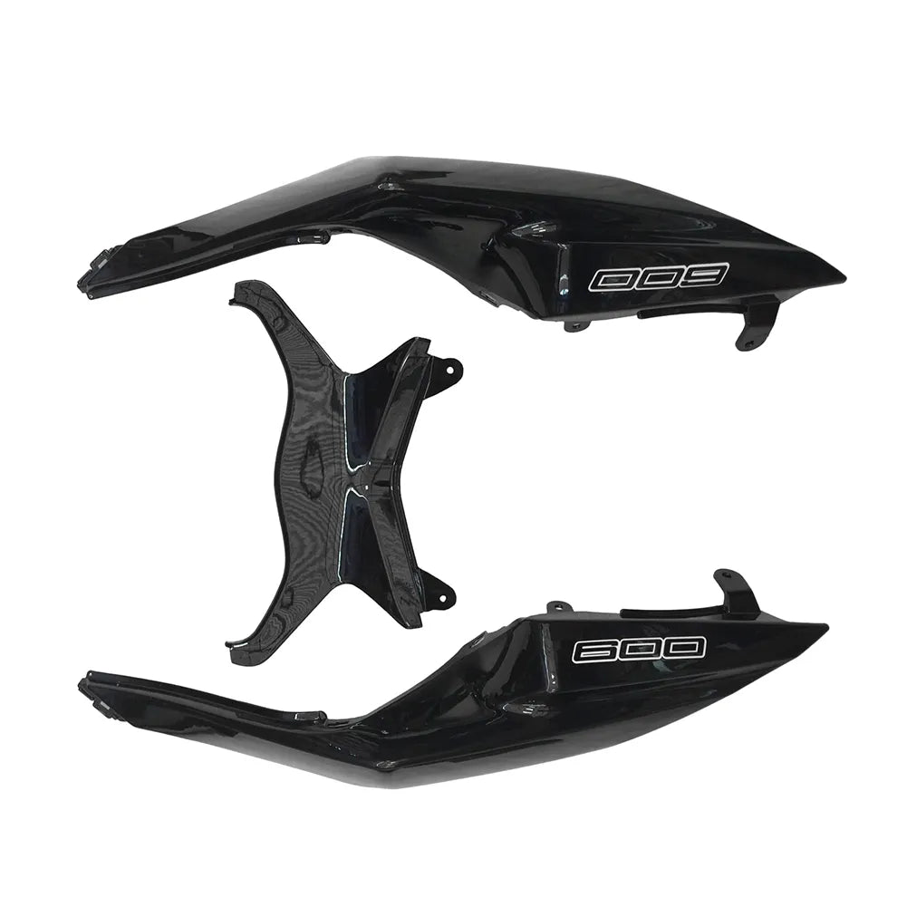 Kawasaki ZX-6R / 636 2009-2012 Gloss Black and Matte Black A tail section fairing detail view 10
