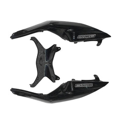 Kawasaki ZX-6R / 636 2009-2012 Gloss Black and Matte Black A tail section fairing detail view 10