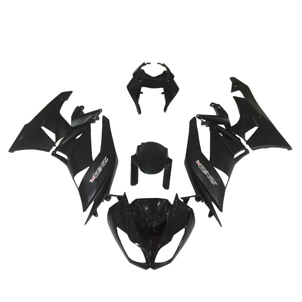 Kawasaki ZX-6R / 636 2009-2012 Gloss Black and Matte Black A tail section fairing rear view
