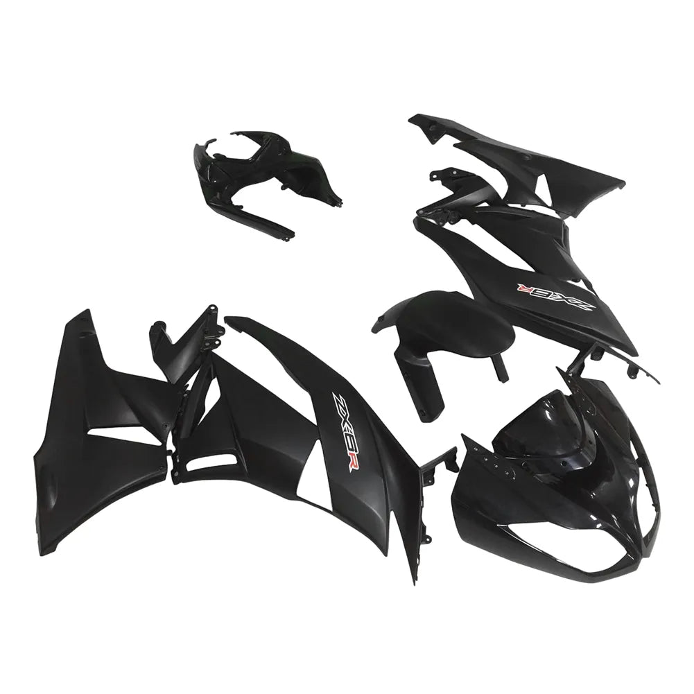 Kawasaki ZX-6R / 636 2009-2012 Gloss Black and Matte Black A tail section fairing detail view 1