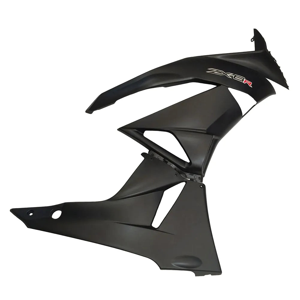 Kawasaki ZX-6R / 636 2009-2012 Gloss Black and Matte Black A tail section fairing detail view 4