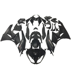 Kawasaki ZX-6R / 636 2009-2012 Gloss Black and Matte Black B full fairing kit set view