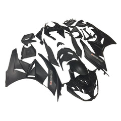 Kawasaki ZX-6R / 636 2009-2012 Gloss Black and Matte Black B fairing kit left side view