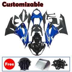 Kawasaki ZX-6R / 636 2009-2012 Black and Blue Fairing Kit