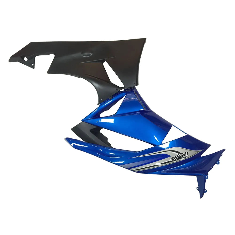 Kawasaki ZX-6R / 636 2009-2012 Black and Blue tail section fairing side view
