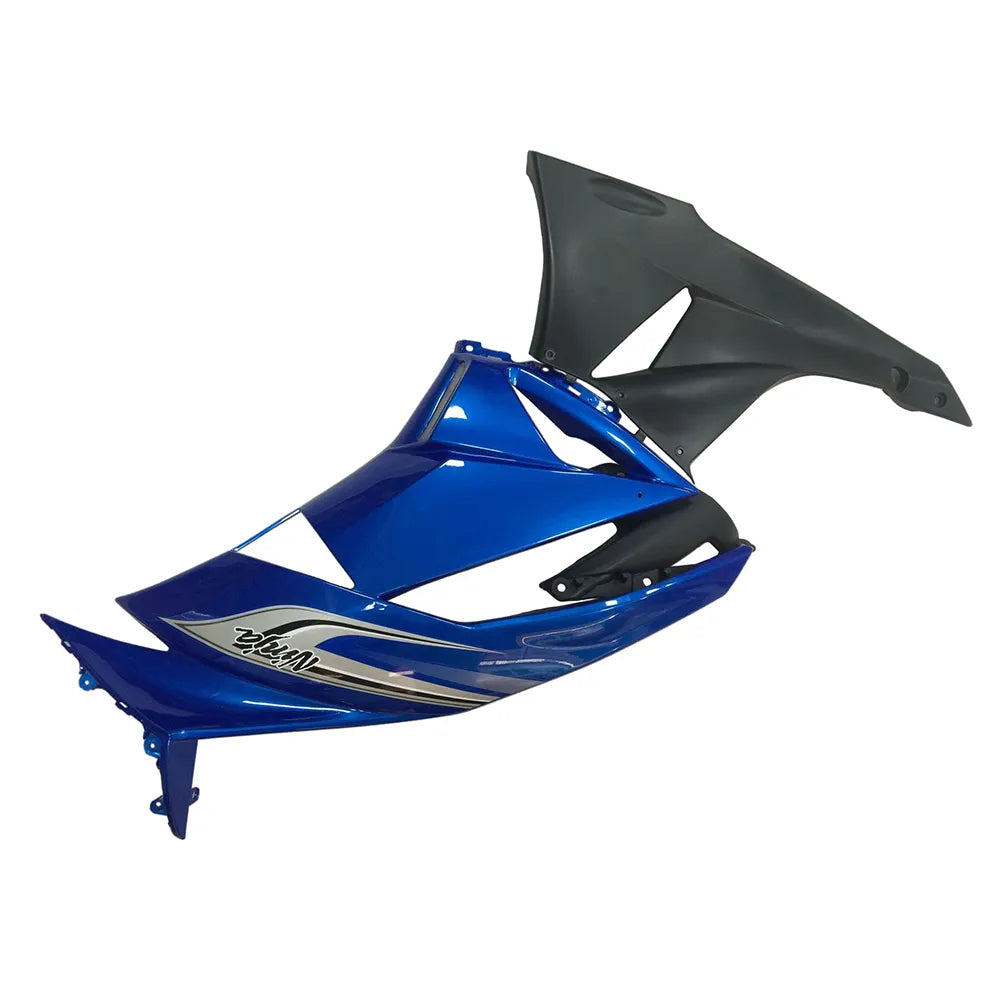 Kawasaki ZX-6R / 636 2009-2012 Black and Blue tail section fairing rear view