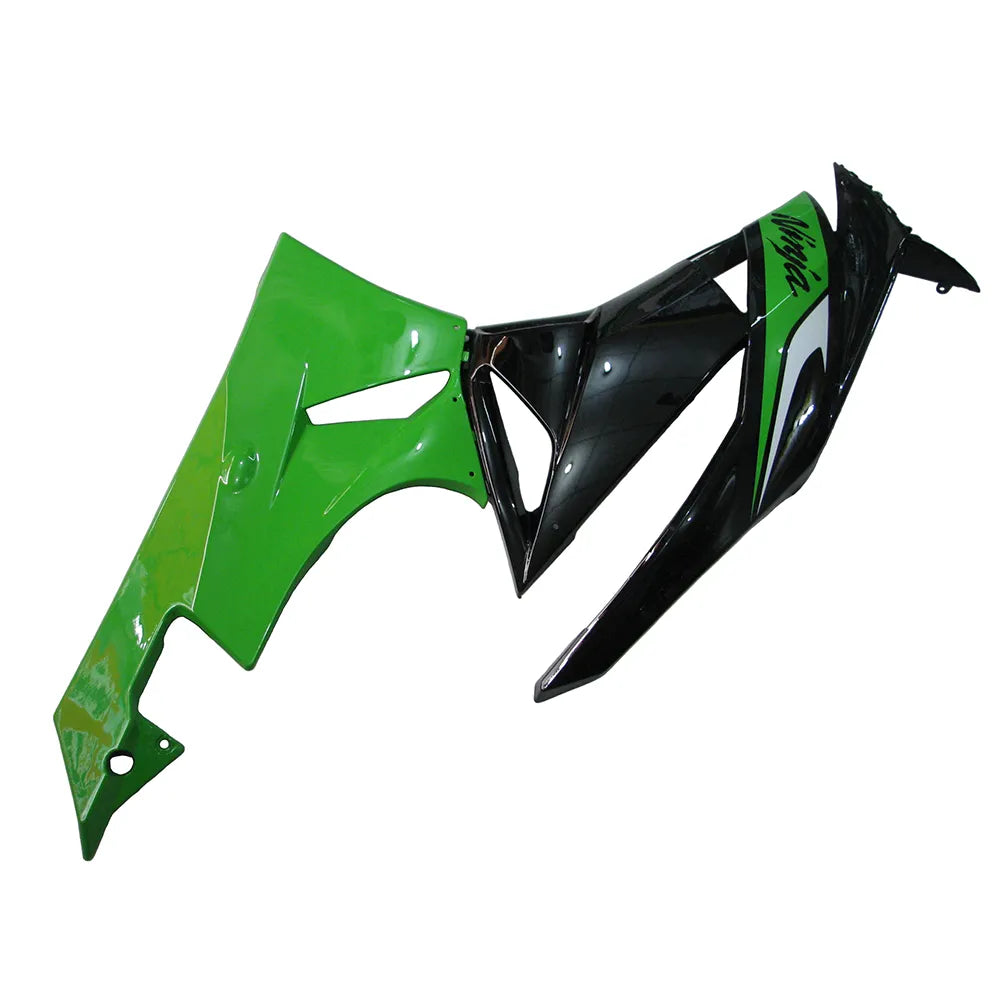 Kawasaki ZX-6R / 636 2009-2012 Green and Black tail section fairing side view