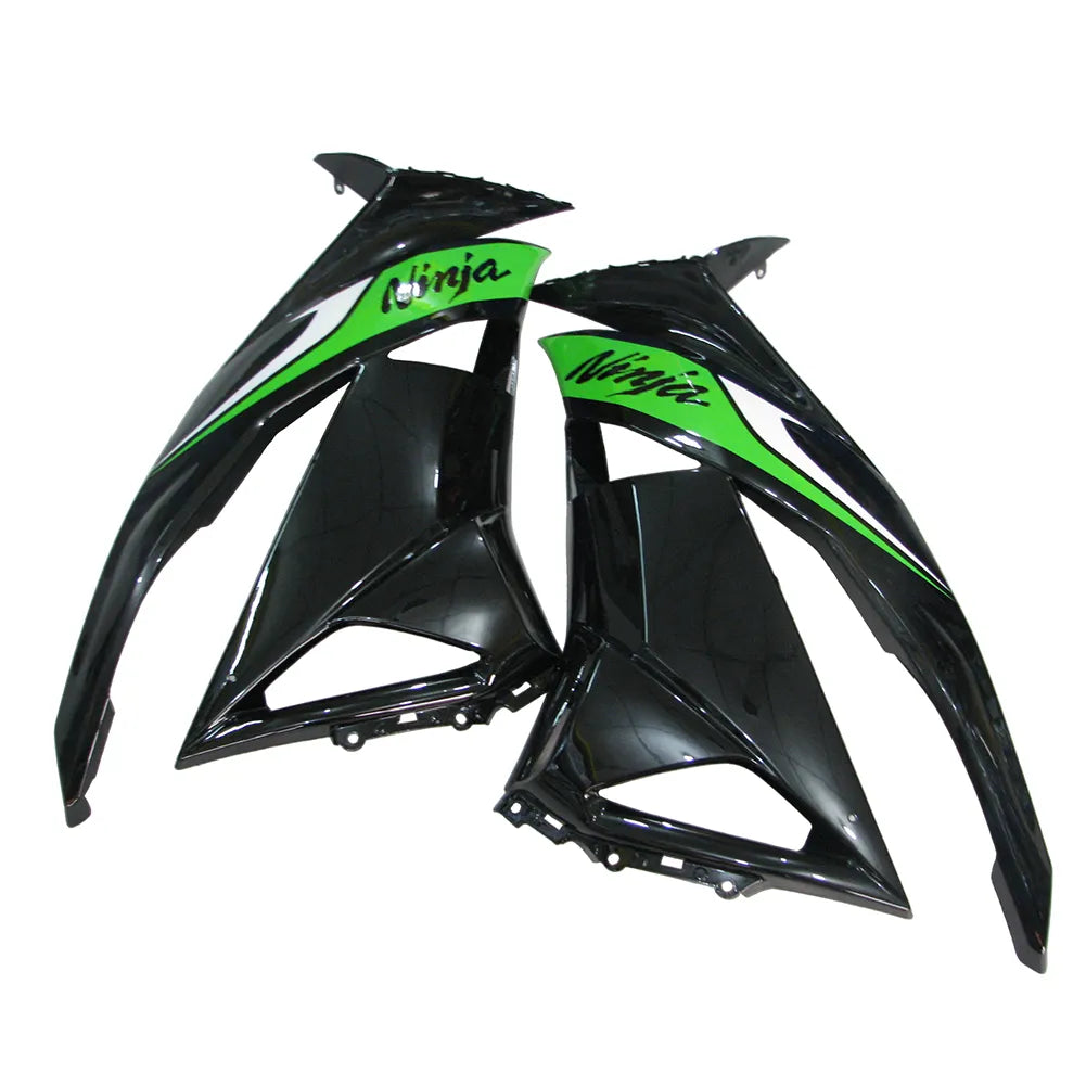 Kawasaki ZX-6R / 636 2009-2012 Green and Black tail section fairing detail view 2