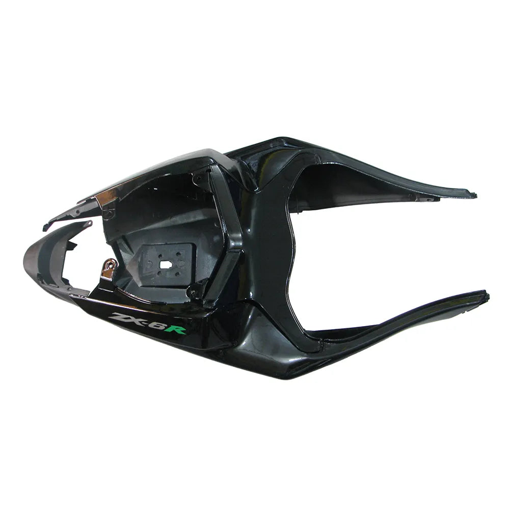 Kawasaki ZX-6R / 636 2009-2012 Green and Black tail section fairing detail view 8