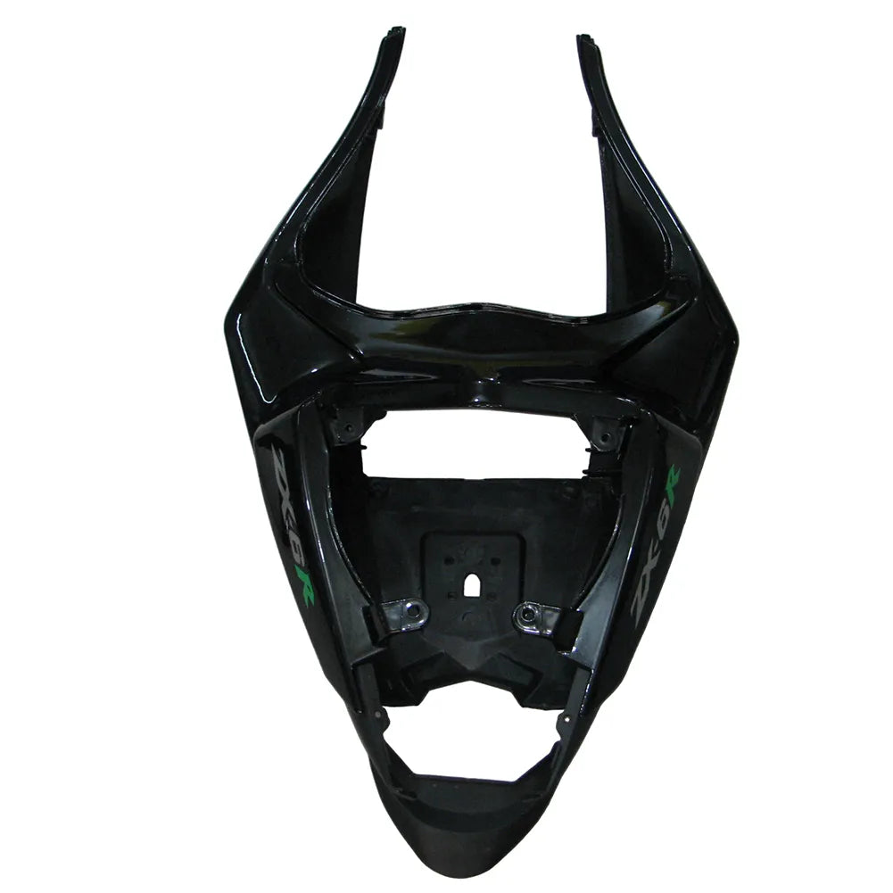Kawasaki ZX-6R / 636 2009-2012 Green and Black tail section fairing detail view 7