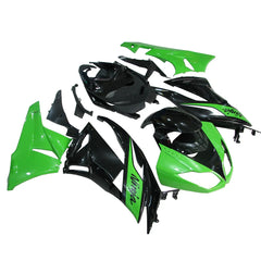 Kawasaki ZX-6R / 636 2009-2012 Green and Black fairing kit left side view