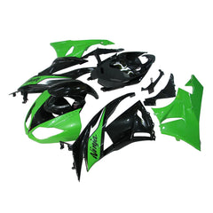 Kawasaki ZX-6R / 636 2009-2012 Green and Black fairing kit front view