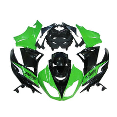 Kawasaki ZX-6R / 636 2009-2012 Green and Black tail section fairing rear view