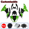 Kawasaki ZX-6R / 636 2009-2012 Green and Black No Text Fairing Kit