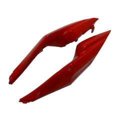 Kawasaki ZX-6R / 636 2009-2012 Black and Red with Pinstripes tail section fairing detail view 2