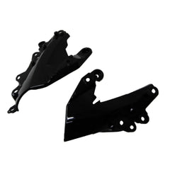 Kawasaki ZX-6R / 636 2009-2012 Black and Red with Pinstripes tail section fairing detail view 5