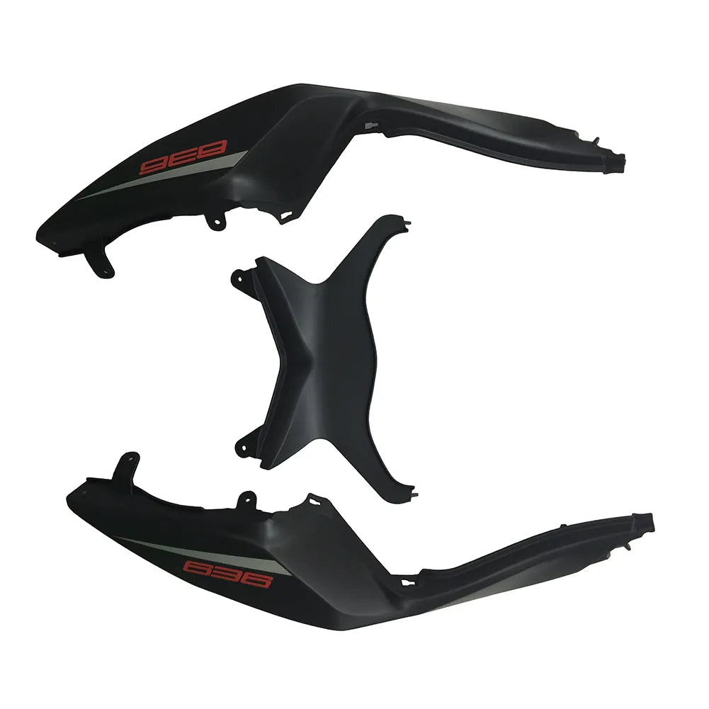 Kawasaki ZX-6R / 636 2013-2018 Gloss Black and Matte Black tail section fairing detail view 11